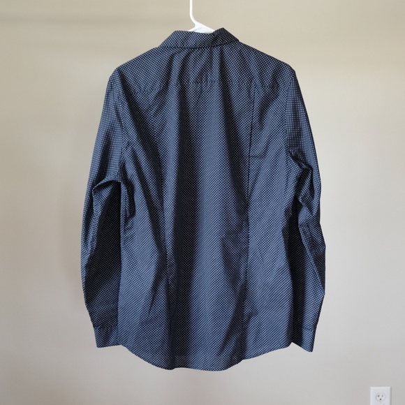H&M Blue and White Polka Dot Button Up Shirt - Picture 2 of 4